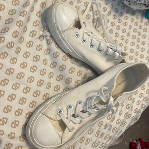 Mens white doup converse
